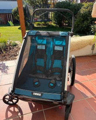 Rimorchio bici Thule Chariot Cross 2, completo
