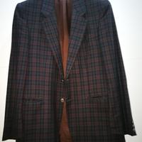 Giacca da uomo estiva a quadri fondo marrone