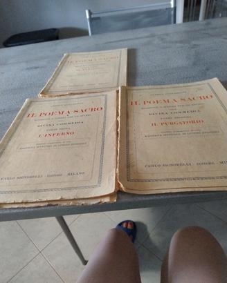 libri vintage Il poema sacro ,La divina commedia 
