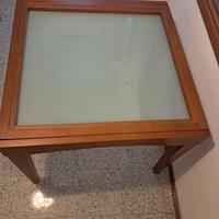 Tavolo allungabile legno vetro + sedie abbinate