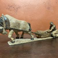 Scultura artigianale in legno scoloita a mano