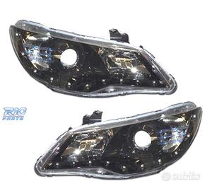FARI HONDA CIVIC 4P 05- LUCE DIURNA LED FONDO NERO