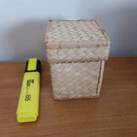 Scatolina impagliata portagioie o oggetti piccoli