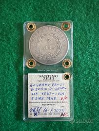 5 Lire Governo Provvisorio di Venezia 1848