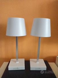 Coppia lampade LED ricaricabili bianche