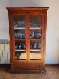 credenza/vetrina marrone in legno