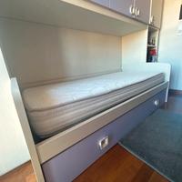 Letto a Ponte salvaspazio con 2o letto estraibile