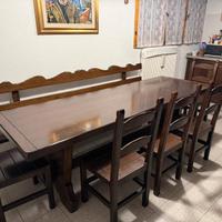 Set da pranzo artigianale in legno PuroNoce