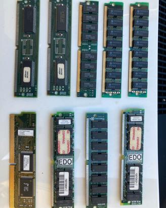 Moduli banco memoria RAM edo simm dimm