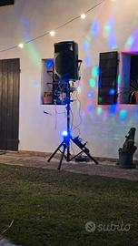 set completo per dj con mixer e cassa amplificata