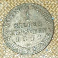 Prussia, 1/2 silbergroschen 1849