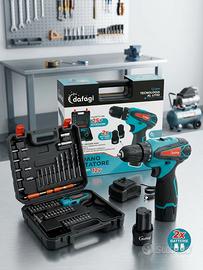 set  trapano avvitatore doppia batteria