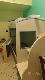 Cameretta Letto Castello Armadio Cassettiera