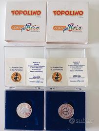 due monete numerate serie ONE CENT PAPERONE 