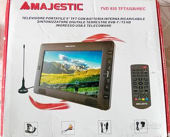 TV TELEVISORE PORTATILE 9 POLLICI MAJESTIC