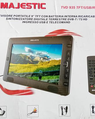 TV TELEVISORE PORTATILE 9 POLLICI MAJESTIC