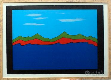 Franco Angeli - "Montagne" - Litografia numerata