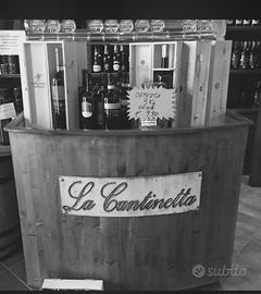 Bancone in botte di legno artigisnale