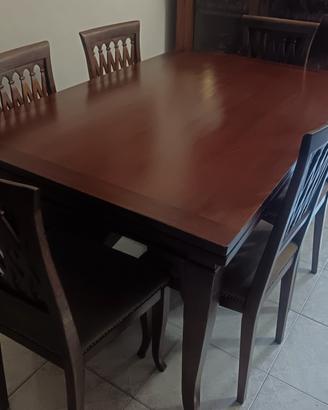 Tavolo allungabile in noce 10 posti comodi 
