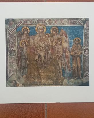 Stampa Vintage Maestà di Assisi del Cimabue 