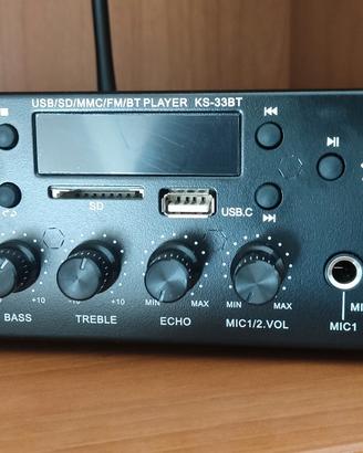 Amplificatore audio bluetooth per karaoke 
