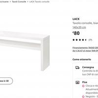 Mobile IKEA TV e altro, laccato bianco 25 euro