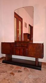 Console Art Déco italiana anni ’30 con specchiera