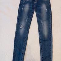 jeans donna skinny con strass 