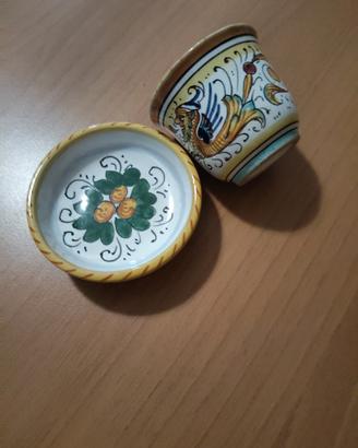 tazzina da caffè in maiolica di Deruta