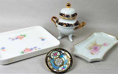 Lotto di 4 ceramiche di Limoges.