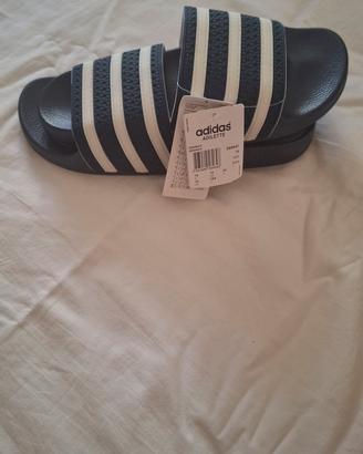 Ciabatte Adidas Adilette Blu e Bianche