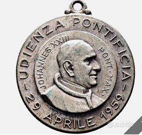 FOLGARIA Medaglia 1959 Papa Giovanni XXIII Udienza