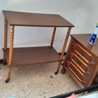 Carrellino  portavivande in legno