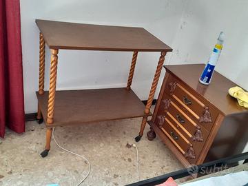 Carrellino  portavivande in legno