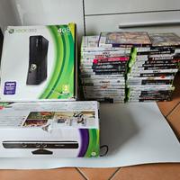 lotto xbox 360 - 39 giochi + console e kitect