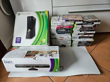 lotto xbox 360 - 39 giochi + console e kitect