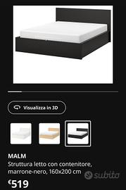 struttura letto matrimoniale ikea