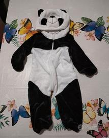 Vestito carnevale panda 6-9 mesi