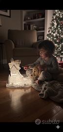 Lampada decorativa a forma di stivale innevato