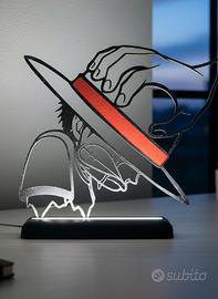 Lampada LED Silhouette Luffy One Piece
