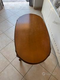 Tavolino ovale legno anni 50
