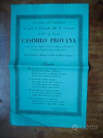 Genova manifesto Casimiro Provana Regno Sardegna