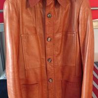 GIACCA IN PELLE VINTAGE DA UOMO -NAZARENO 1970s