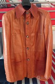 GIACCA IN PELLE VINTAGE DA UOMO -NAZARENO 1970s