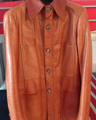 GIACCA IN PELLE VINTAGE DA UOMO -NAZARENO 1970s