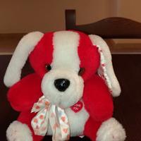 Orsetto bianco e rosso con cuori