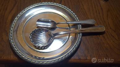 Set tre articoli placcati argento degli anni 50