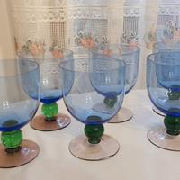 lotto bicchieri vetro vintage