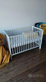 Lettino Ikea + materasso + paracolpi