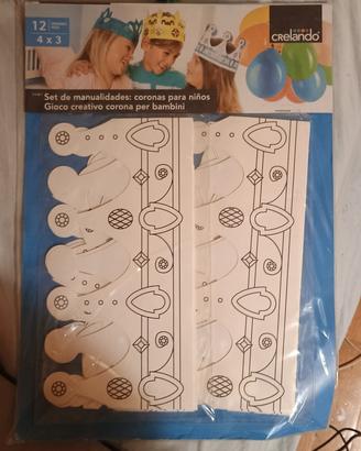 Corone da colorare gioco per bambini 